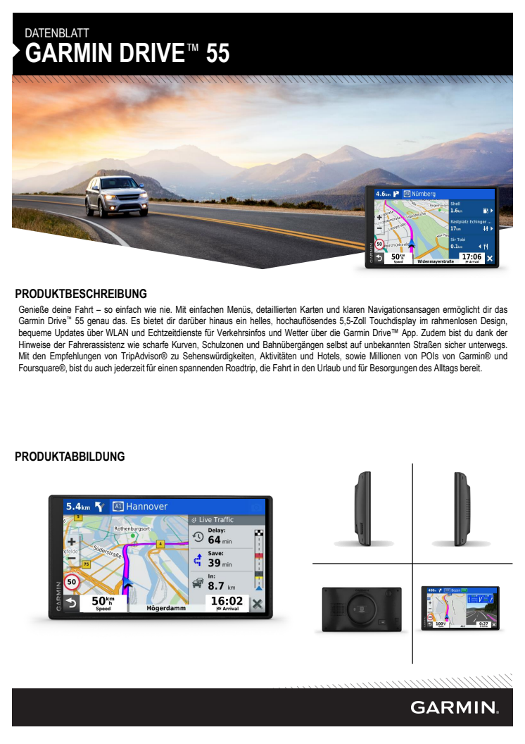 Datenblatt Garmin Drive 55