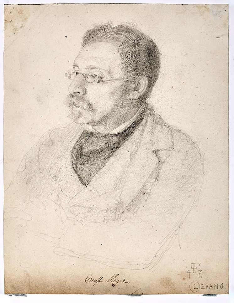 Lorenz Frølich- Portræt af Ernst Meyer (1797-1861), 1847. Signeret. Bly på papir. 20 x 15,5 cm.jpg