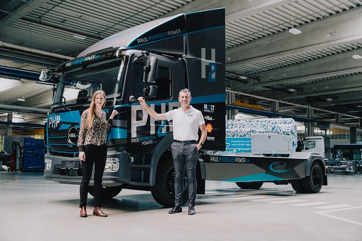 PH2P Paul Hydrogen Power Truck-Testfahrt auf PIN21 Clean Trucking Conference 