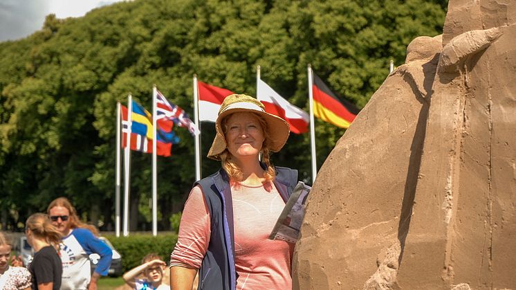 Sandskulptören Elisabeth Kristensen