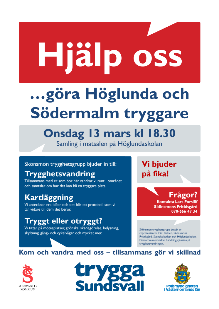 Trygghetsvandring Höglunda, Södermalm 2013-03-13