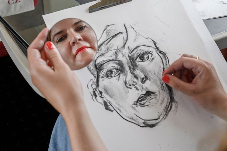 Art aficionados were challenged to create their best self-portraits 