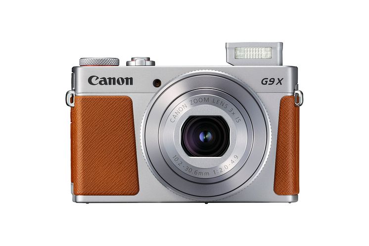 PowerShot G9X Mark II Silver Flash Up FRT