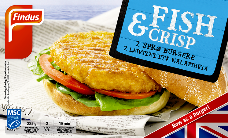 Findus Fish & Crisp burger