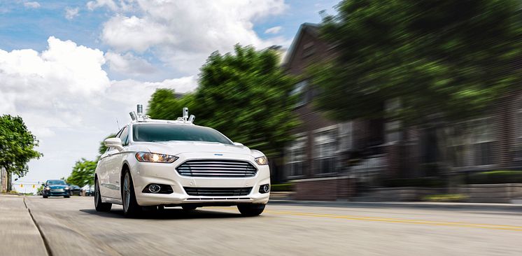 Fords självkörande bil, en Ford Fusion Hybrid.