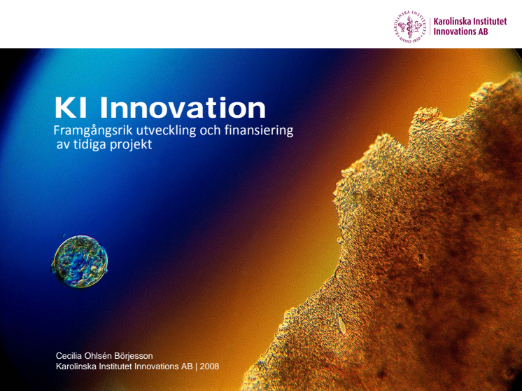 Karolinska Institutet Innovations AB (KIAB) presentation