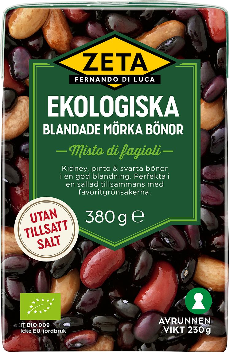 Produktbild Zeta ekologiska blandade mörka bönor