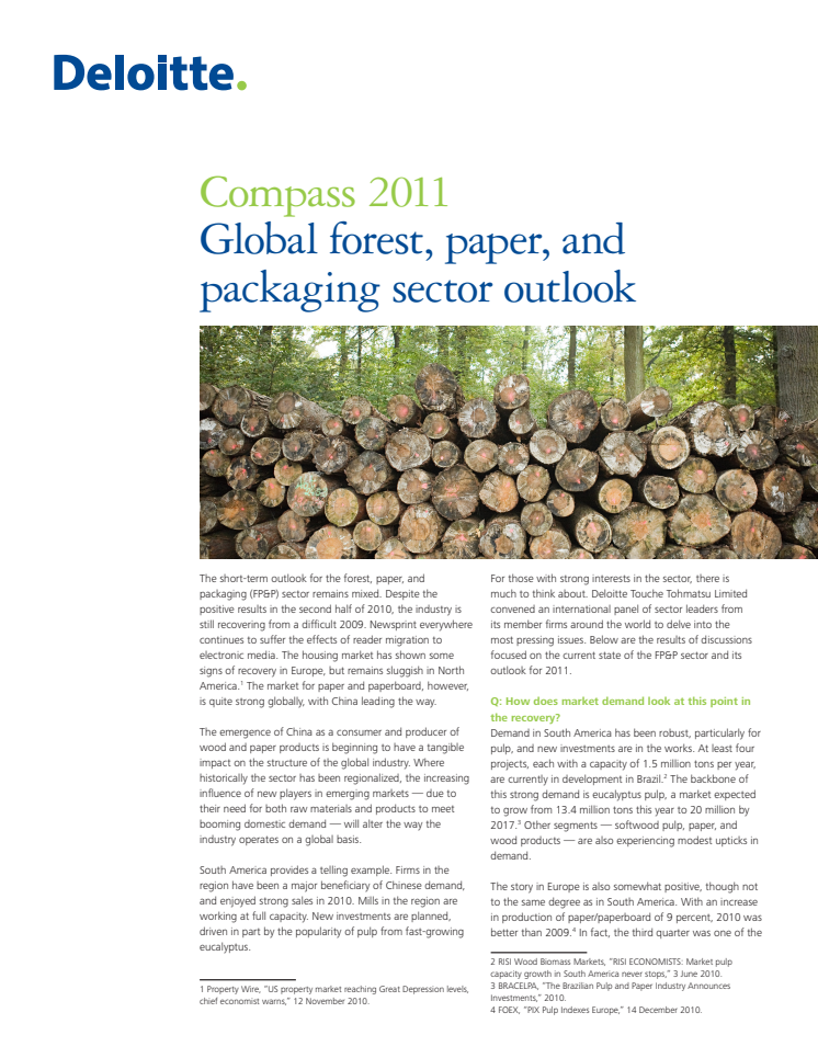 Compass 2011 - Global forest, paper, and packaging