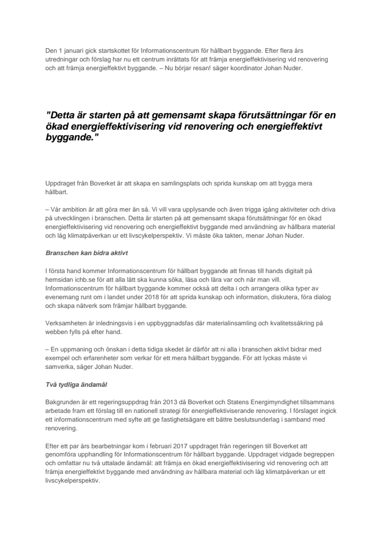 Hållbart byggande – nu ökar vi takten