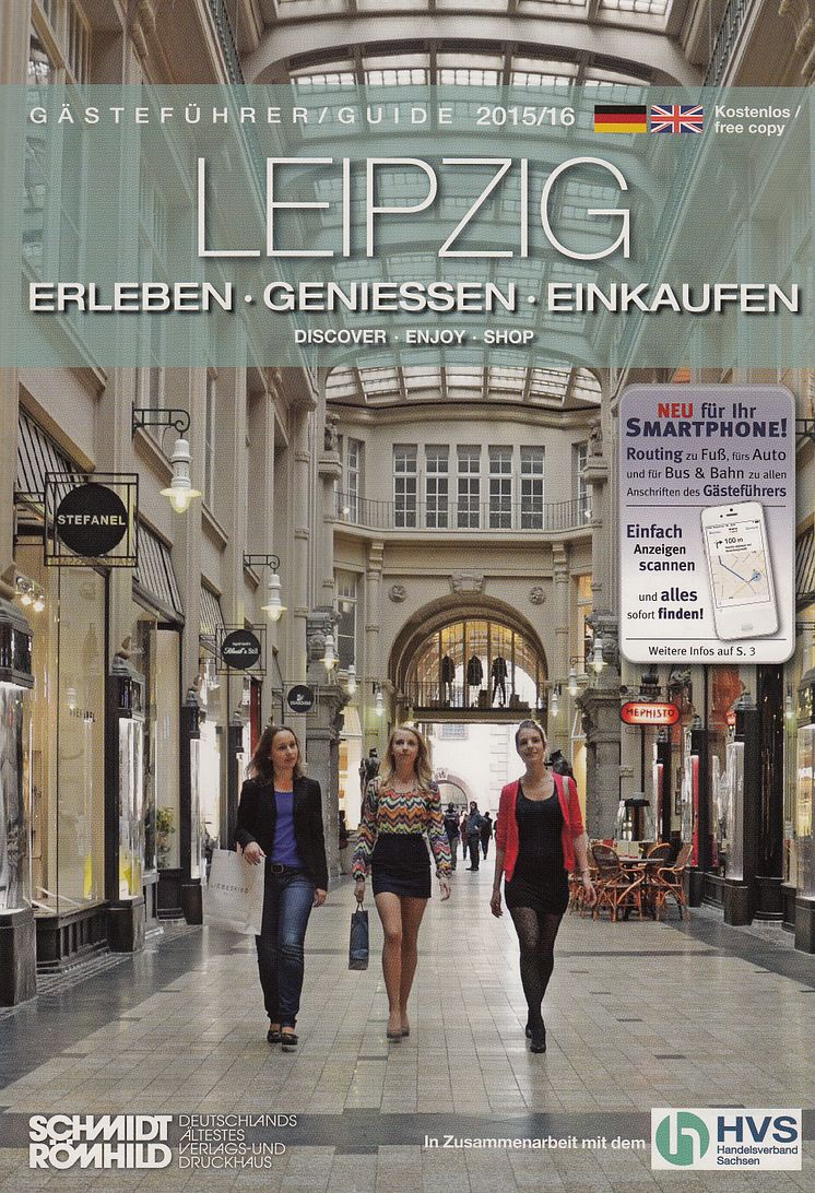 Cover Gästeführer LEIPZIG Erleben. Genießen. Einkaufen 2015
