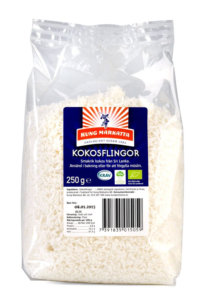 Økologisk kokosmel grov Kung Markatta 250 g