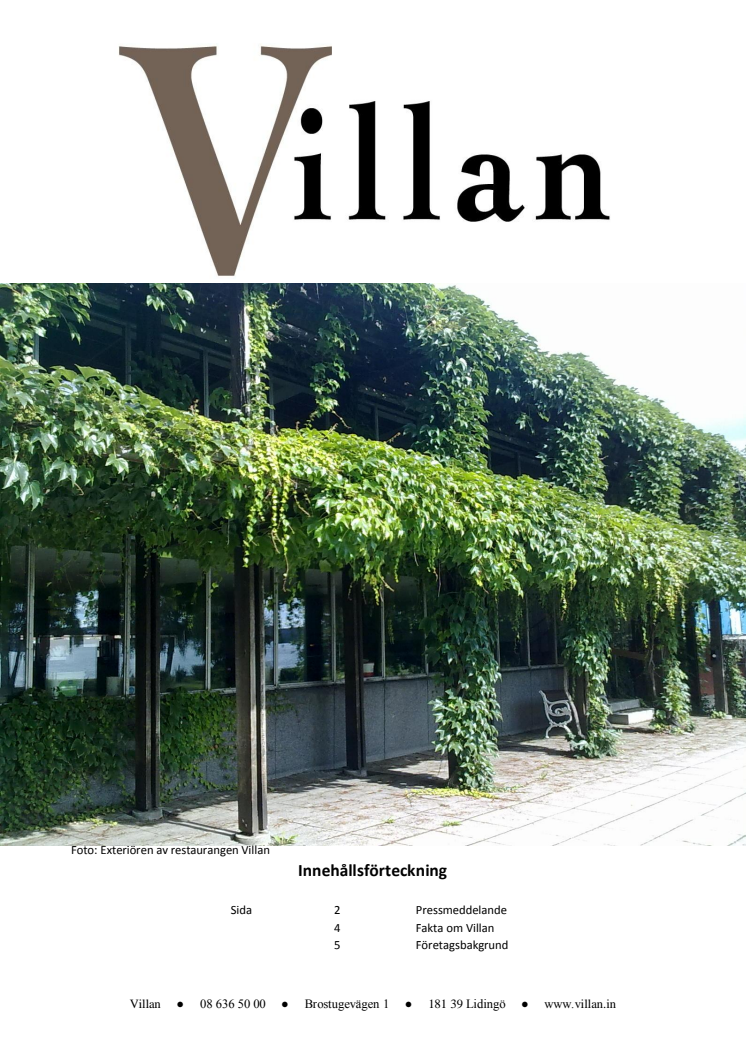 GAMLA LIDINGÖ SJÖVILLA BLIR NYA VILLAN