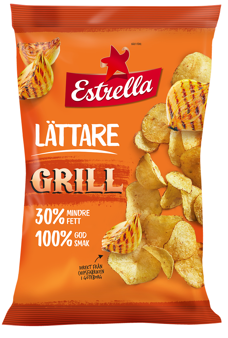Lättare chips med smak av Grill från Estrella