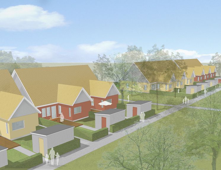 Brf Guldholmen gårdssida