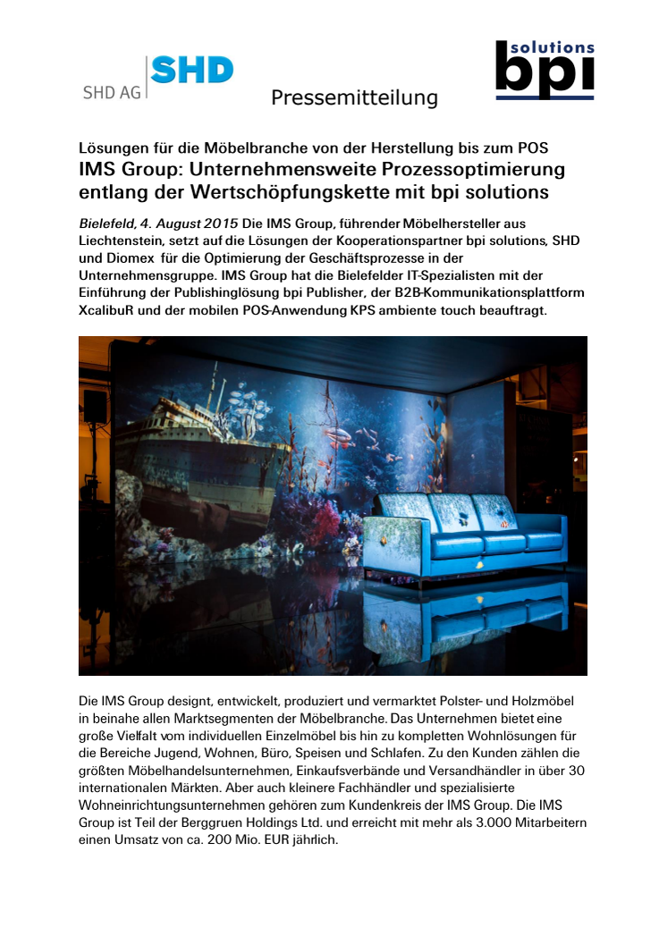 IMS Group: Unternehmensweite Prozessoptimierung entlang der Wertschöpfungskette mit bpi solutions