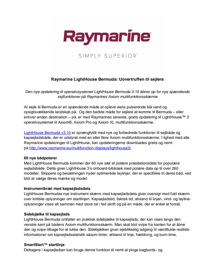 Raymarine LightHouse Bermuda: Uovertruffen til sejlere