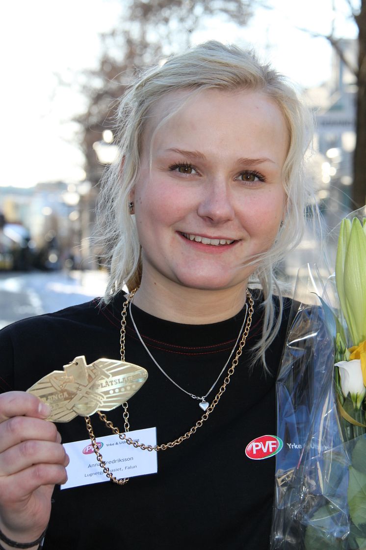 Anna tog historiskt SM-guld i plåtslageri