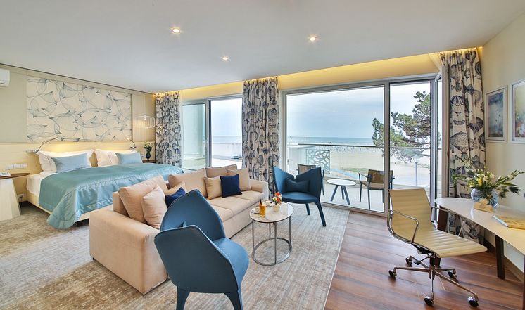 Hell, modern und freundlich: Die Zimmer im neuen Maritim Hotel Paradise Blue Albena.