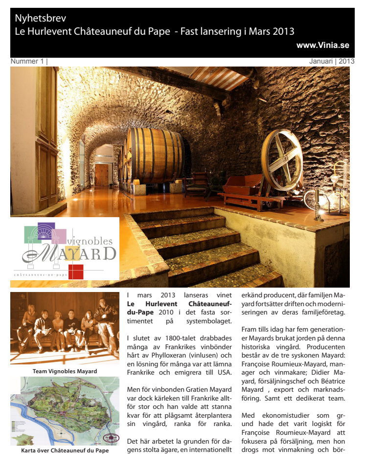 Le Hurlevent - Châteauneuf du Pape 2010 lanseras 1 Mars i det fasta sortimentet för 159:-