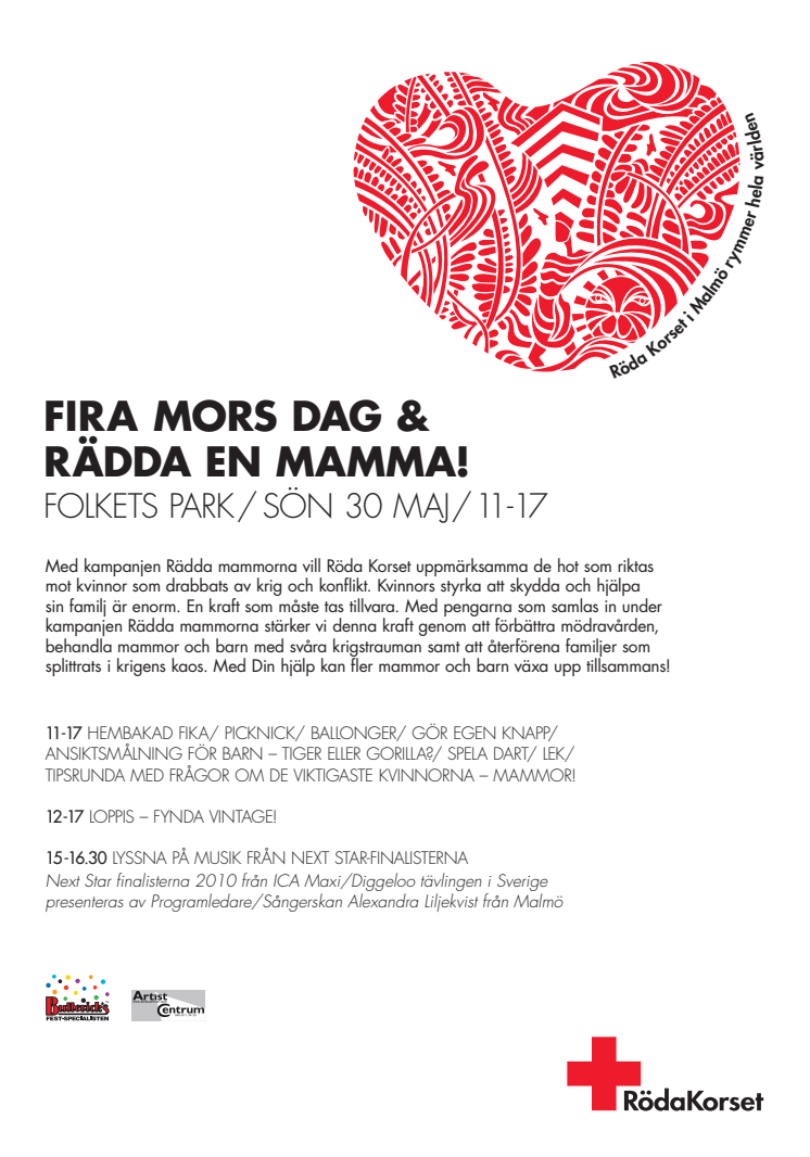 Fira Mors dag med Röda Korset och rädda en Mamma