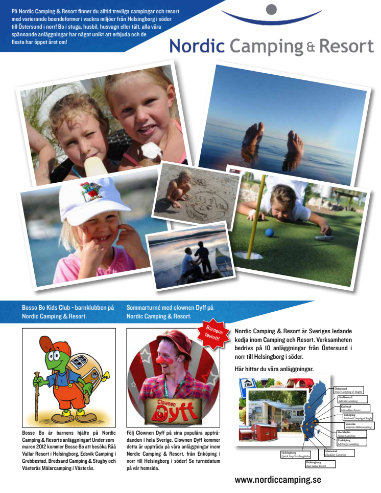 Nordic Camping & Resort Nyhetsbrev nr.1 2012