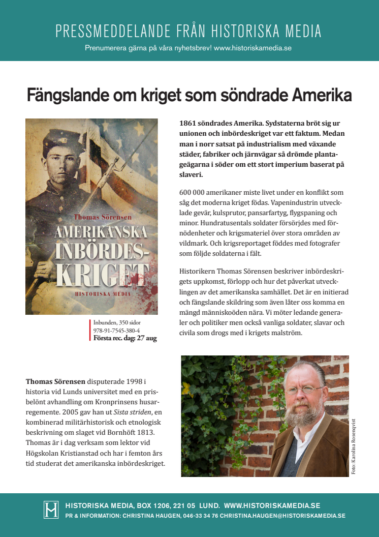 Fängslande om kriget som söndrade Amerika