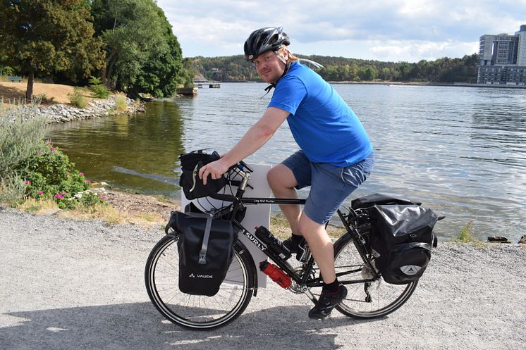 Kristian på cykel