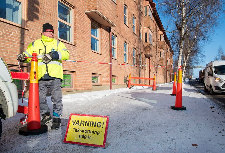 Avspärrning pågår