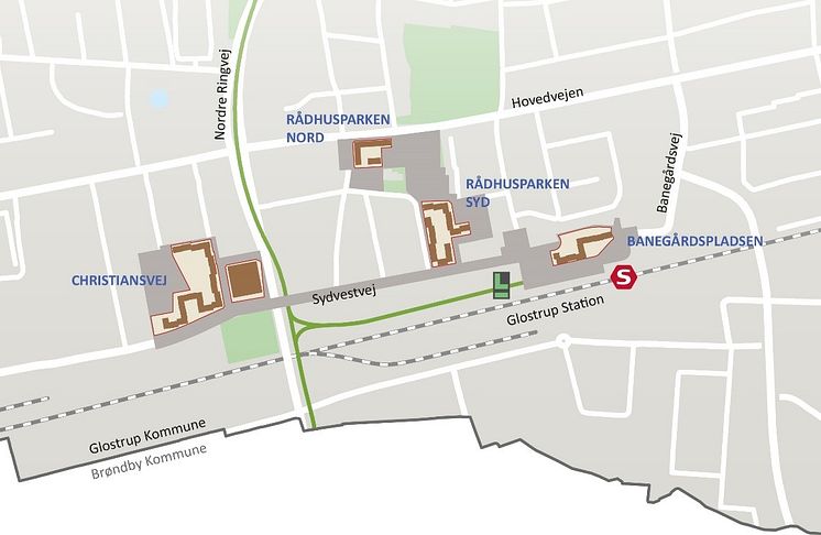 Oversigtskort – de fire udbudte arealer