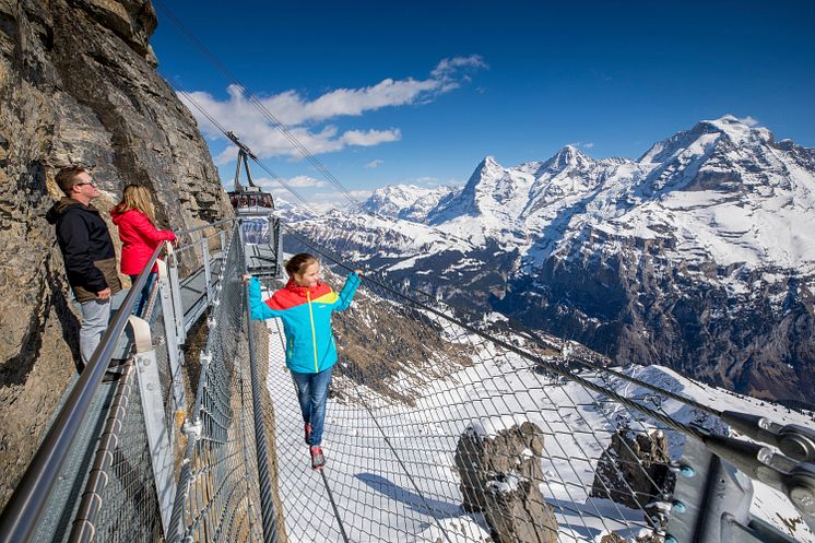 Thrill Walk am Schilthorn im Berner Oberland 