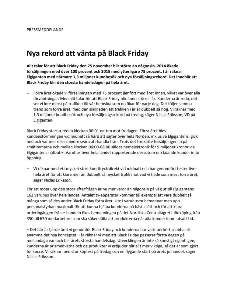 Nya rekord att vänta på Black Friday 