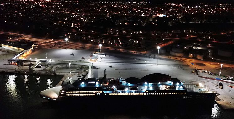 Gotlands hamnar  miljösatsar med Titan mastbelysning i Visby hamn