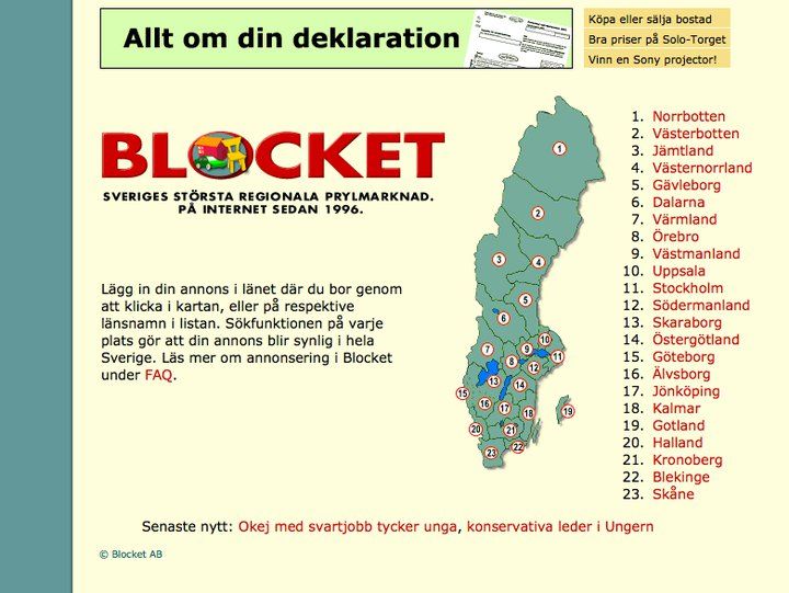 Blocketsajten 2001