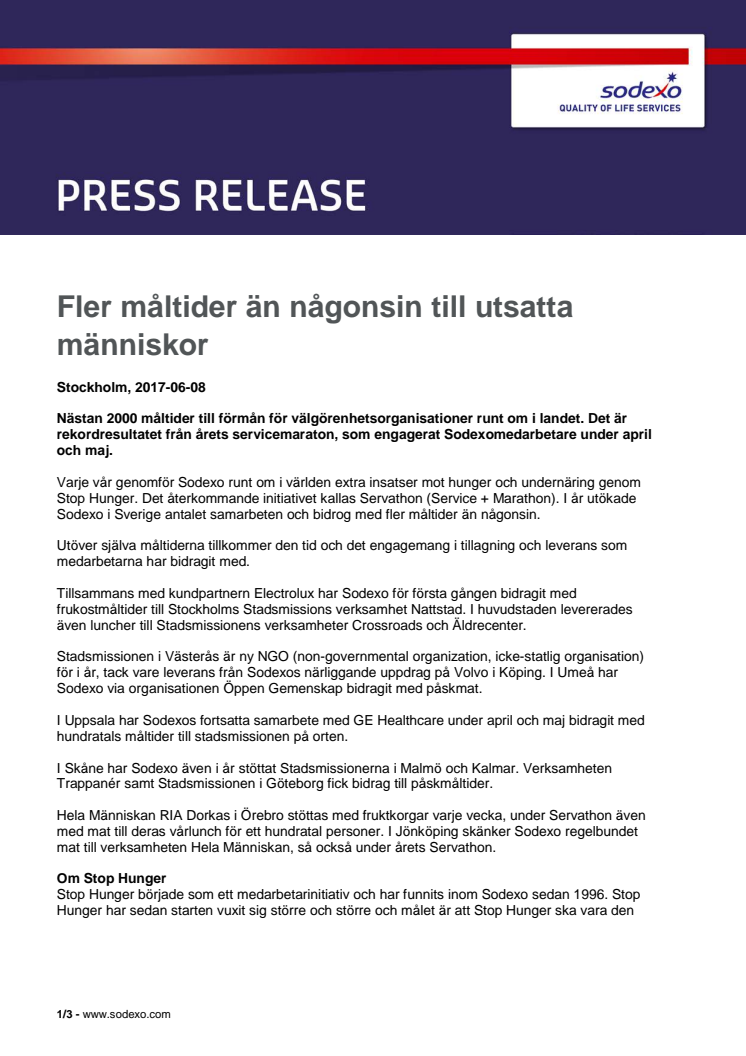 Fler måltider än någonsin till utsatta människor