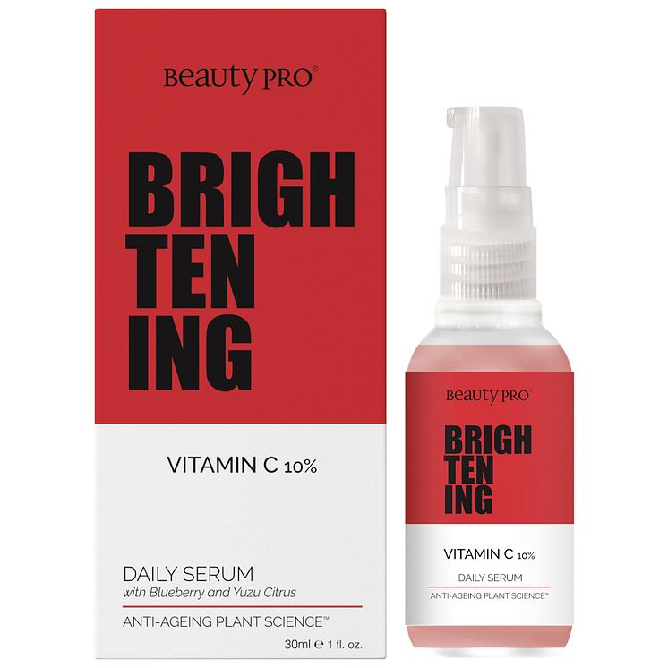 BeautyPro BRIGHTENING Serum Box and Bottle