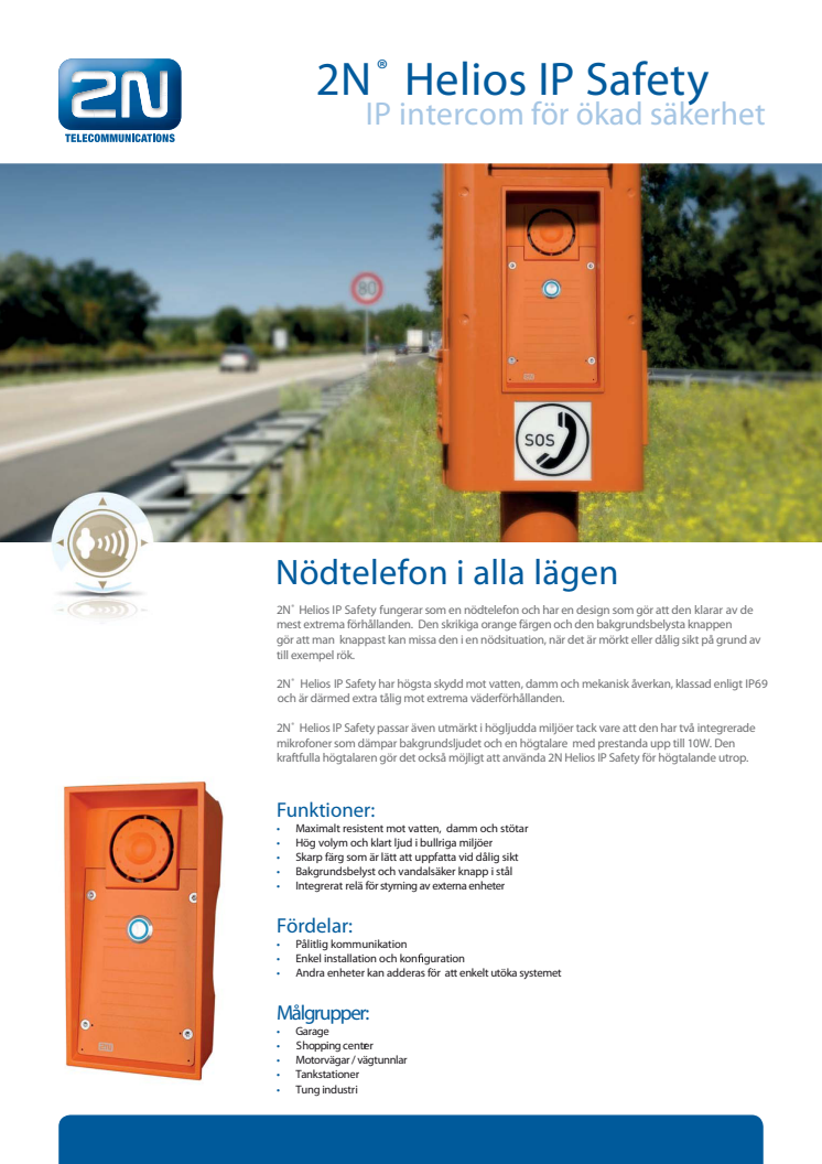  Porttelefoner från Gate Security - 2N Helios IP Safety