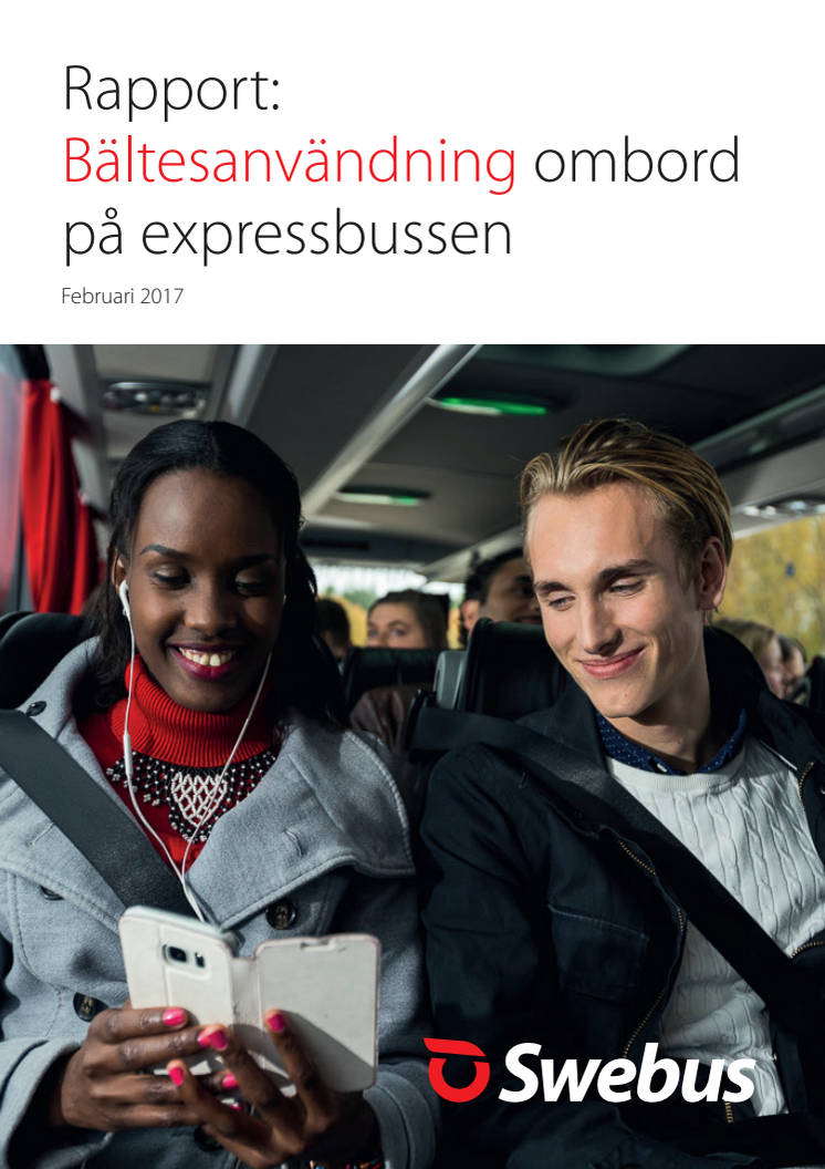 Bältesanvändning ombord på expressbussen 2017