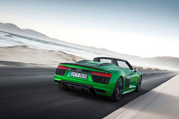 Audi R8 Spyder V10 plus (Micrommatagrøn)