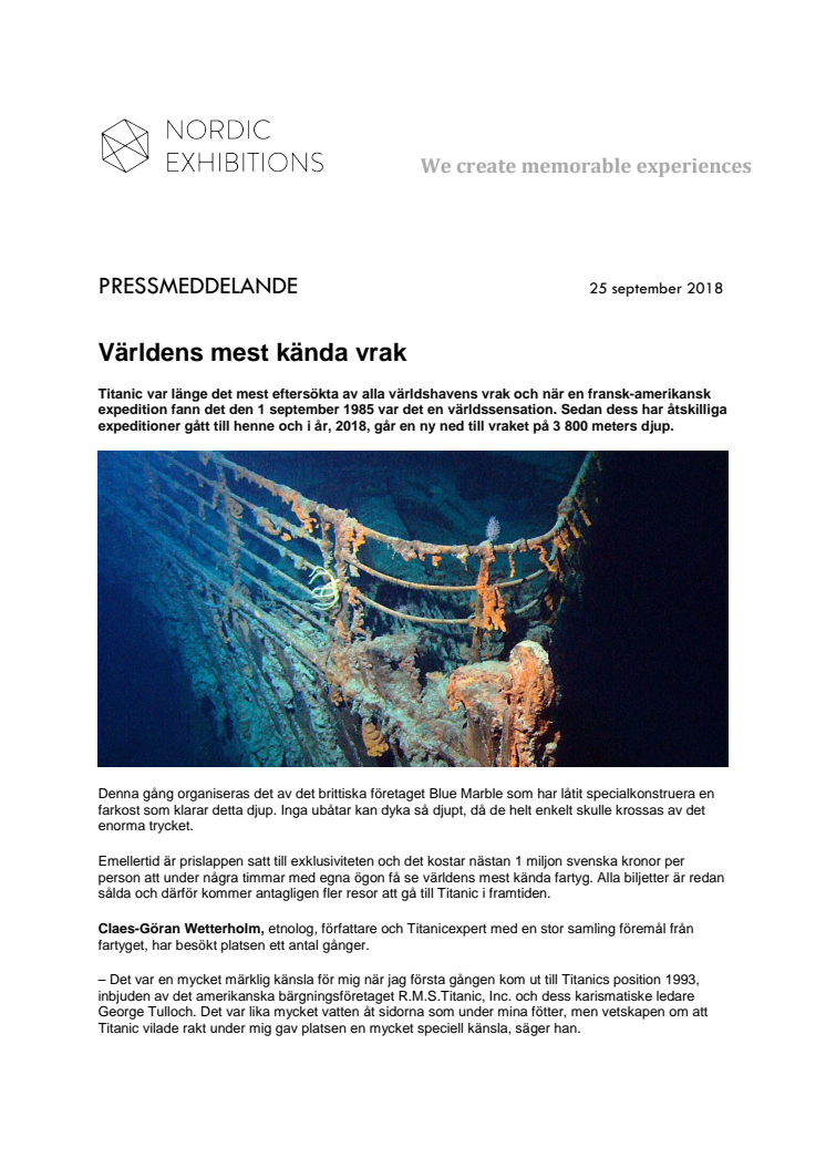 Världens mest kända vrak