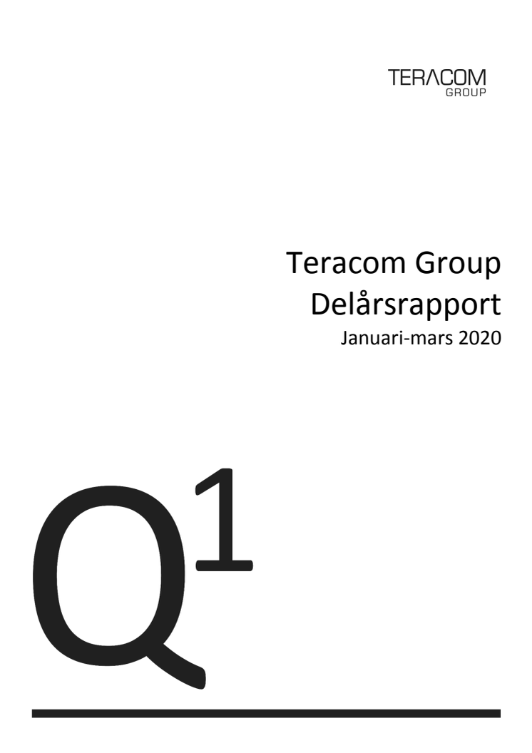 Delårsrapport Q1 2020