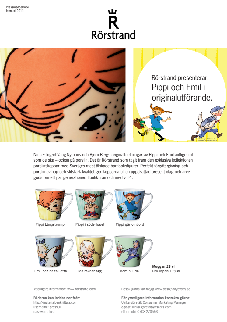 Rörstrand presenterar: Pippi och Emil i originalutförande.