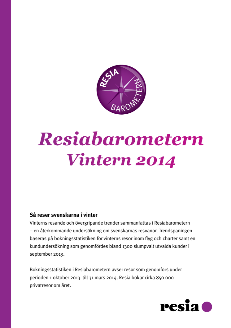 Resiabarometern Vinter 2014