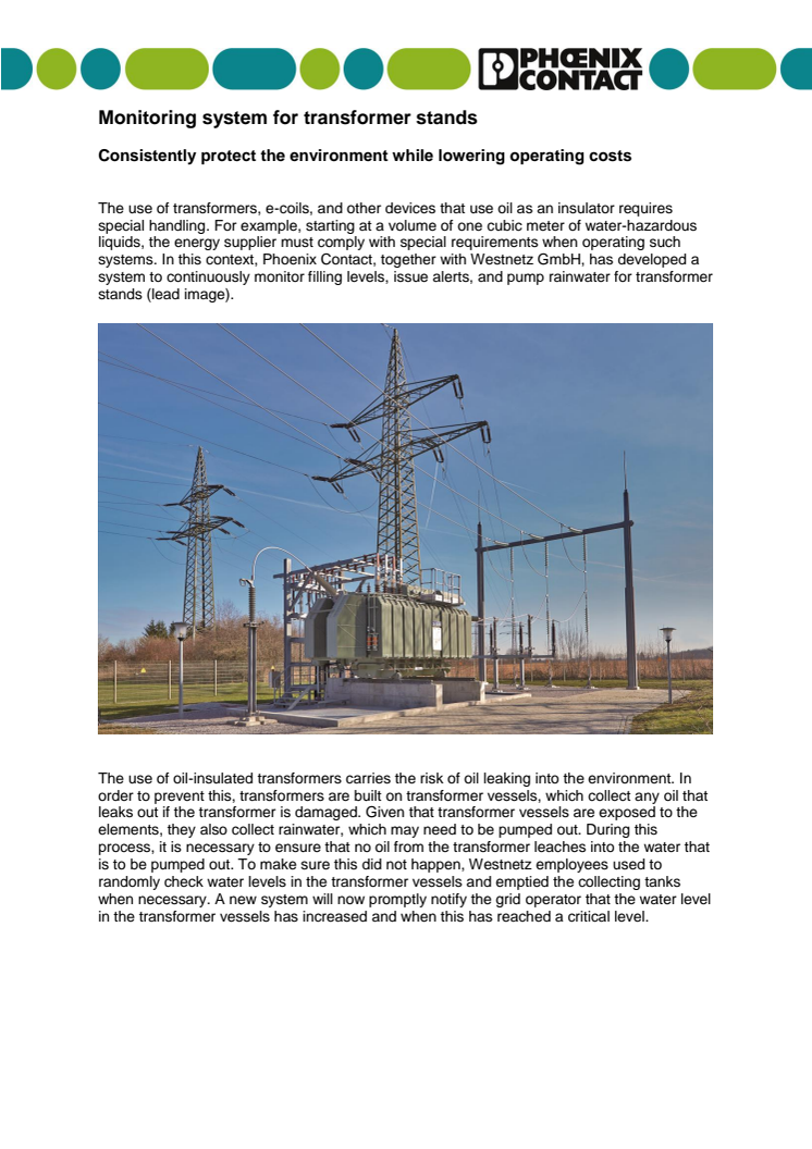 Monitoring system for transformer stands