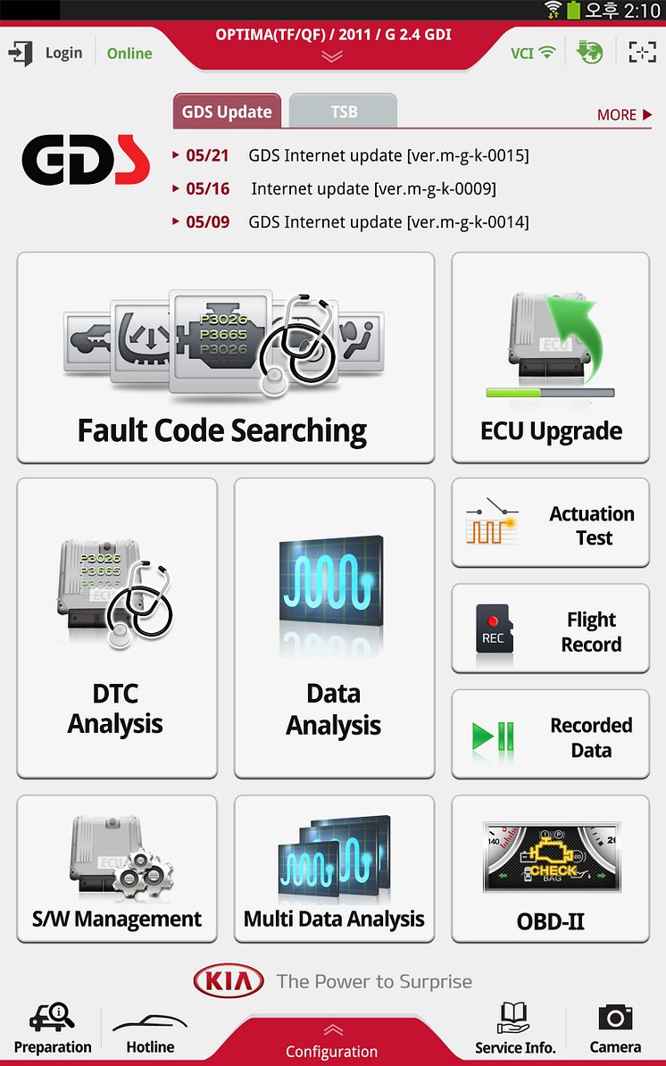 Kias mobila diagnossstem