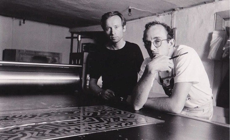 Niels Borch Jensen and Keith Haring, 1986. Photo courtesy of BORCH Editions.png