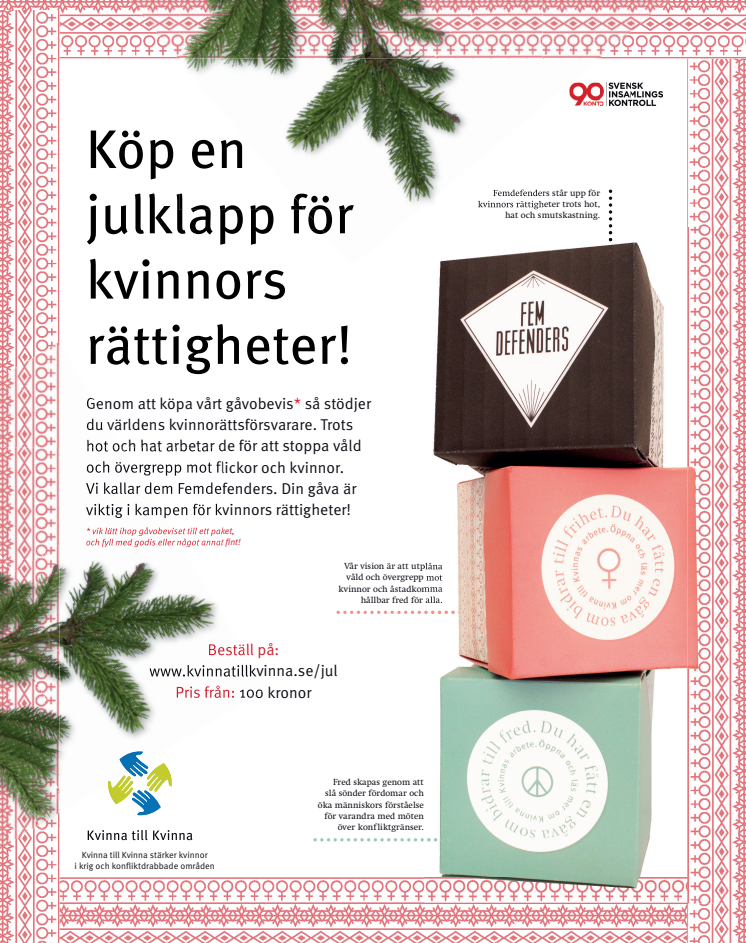 Kvinna till Kvinnas julkampanj 2015