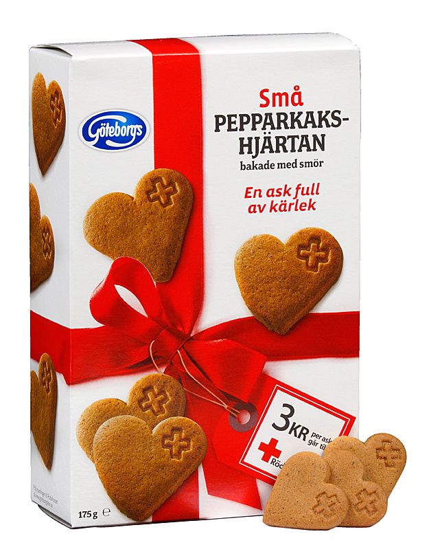 Små pepparkakshjärtan - En ask full av kärlek