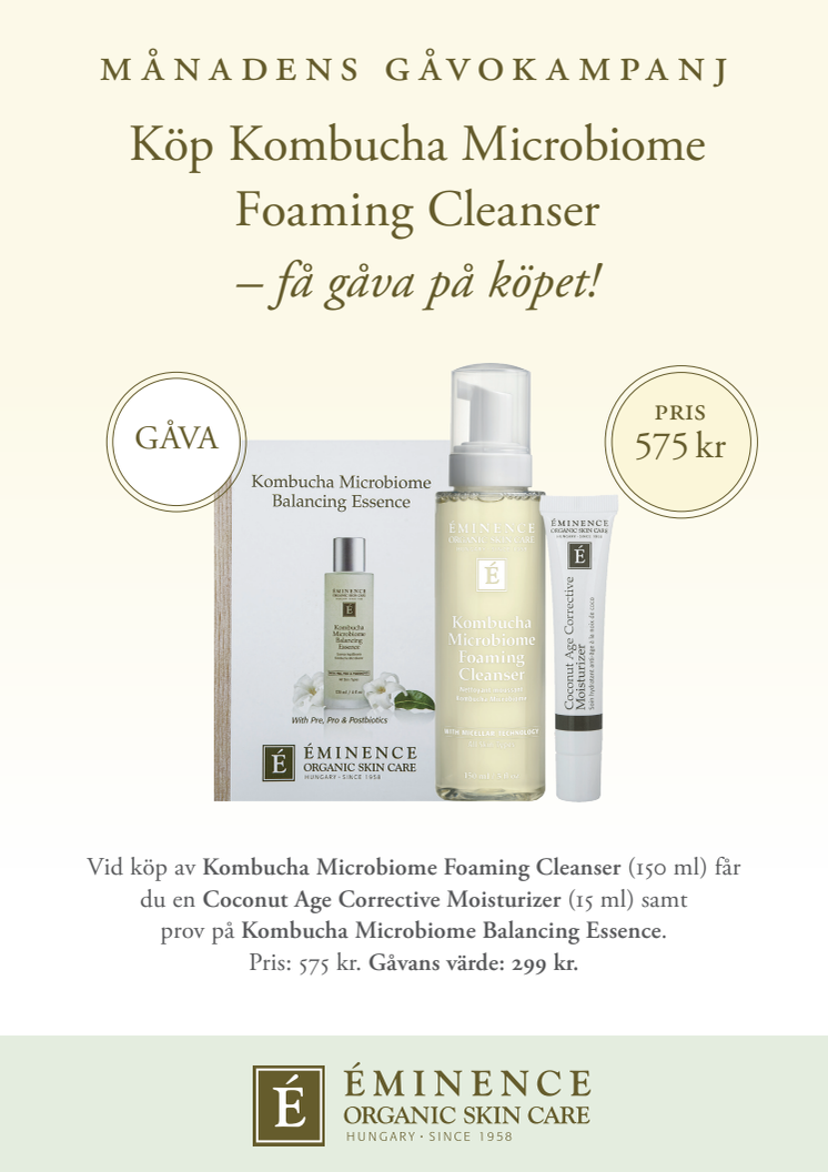 Köp Kombucha Microbiome Foaming Cleanser – få gåva på köpet!