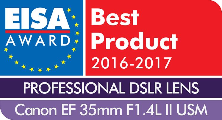 EUROPEAN PROFESSIONAL DSLR LENS 2016-2017 - Canon EF 35mm F1