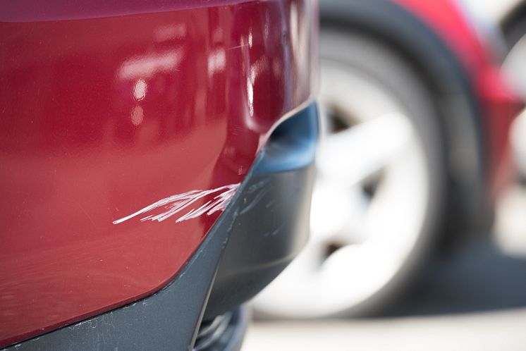 En typisk parkeringsskade, Foto Gjensidige